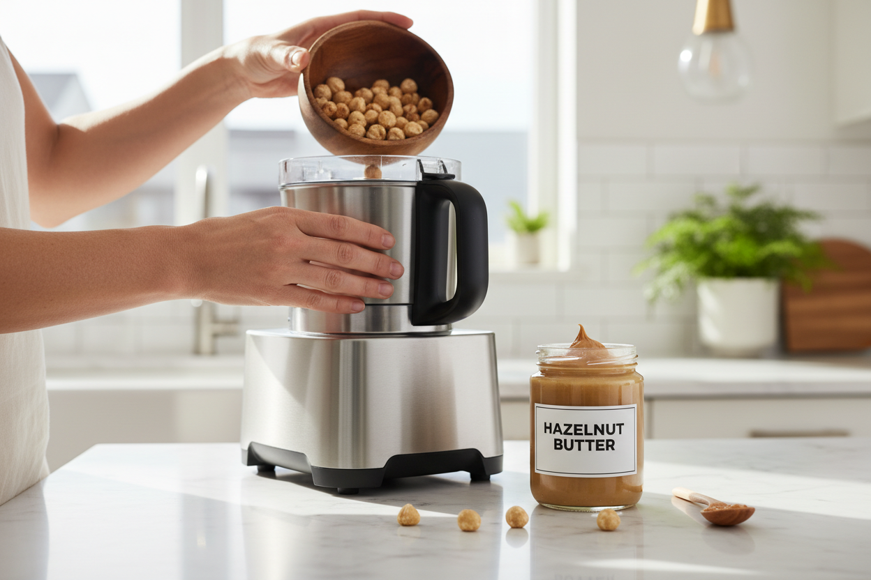 Making hazelnut butter - corrected