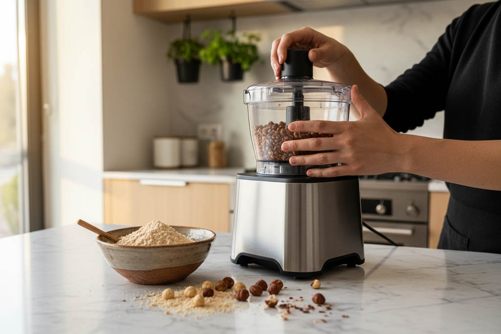 Making hazelnut flour
